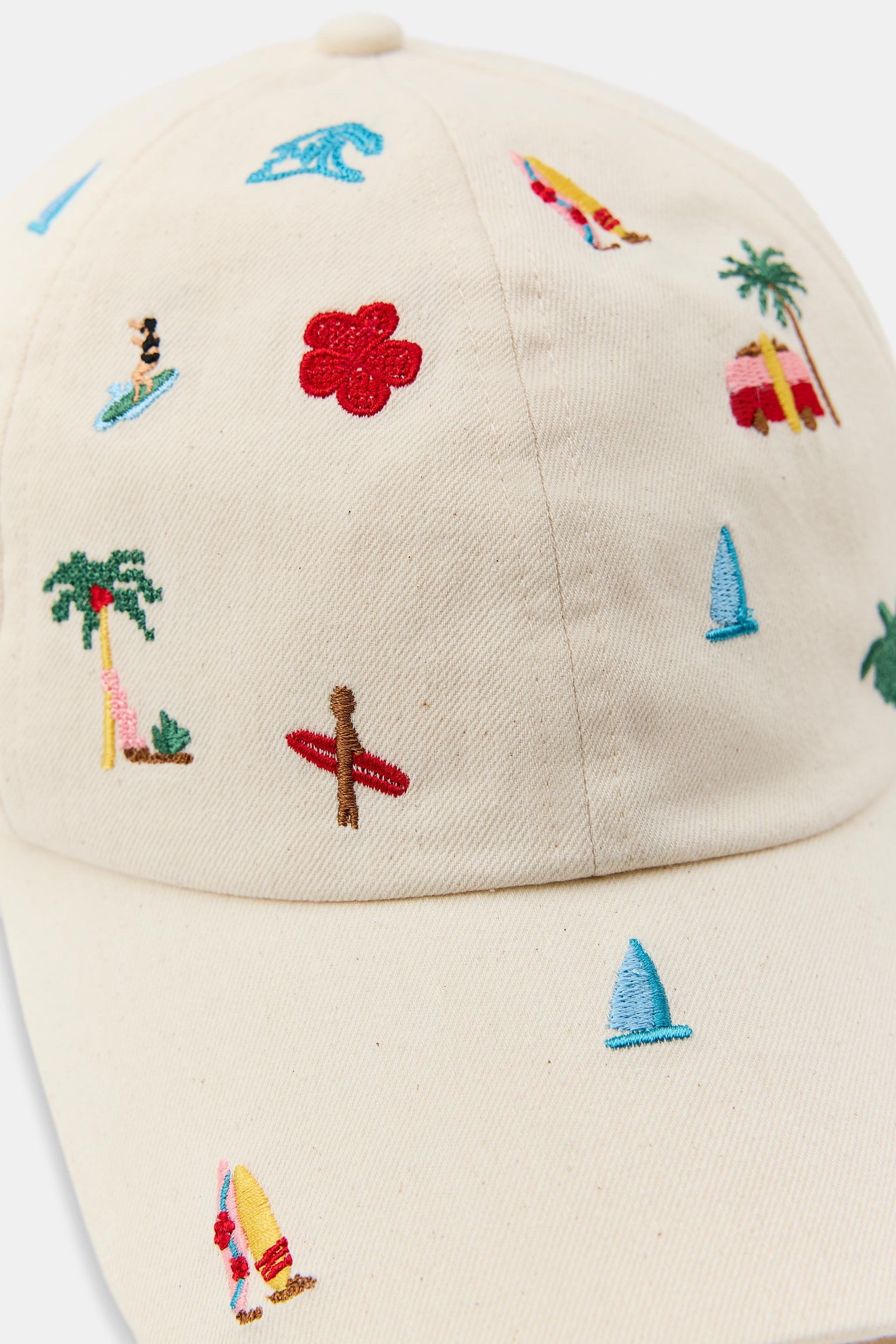 100% COTTON EMBROIDERED SUMMER CAP